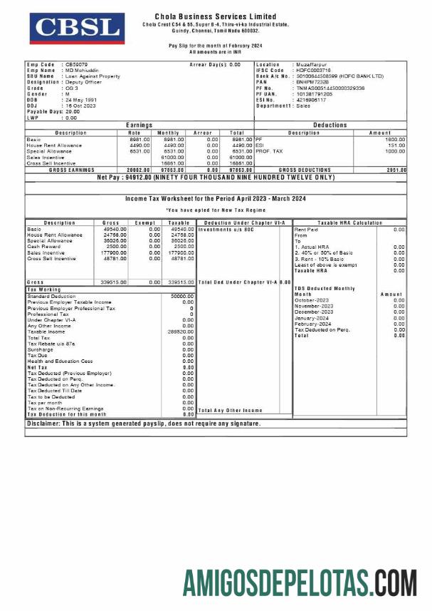 Para download Modelo de recibo de pagamento de serviços empresariais Chola em formatos Word e PDF.pdf, 1